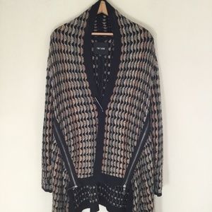 Nic and Zoe Long Cardigan Abstract Print Sweater: Women's Medium; Retail $148!
